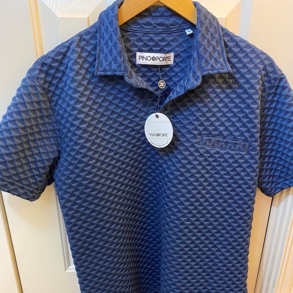 LEONARDO Short Sleeve Waffle Polo - Picture 2 of 3